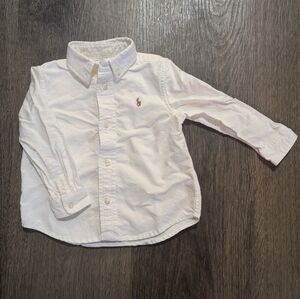 LIKE NEW Ralph Lauren White 24 month Boy's Button Up